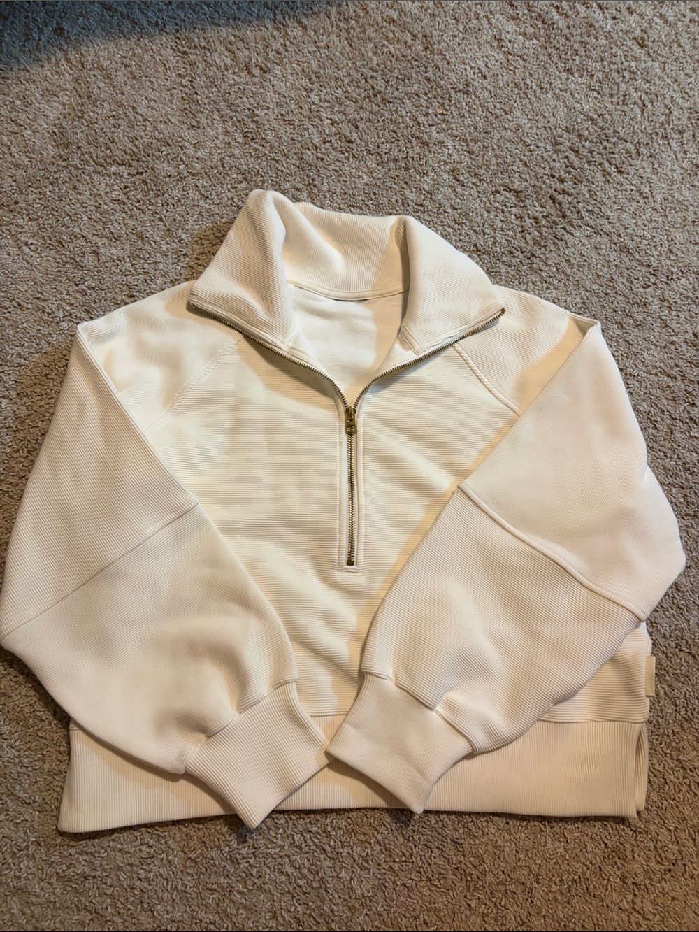Varley Cream Half-Zip Women's Sweater Pullover